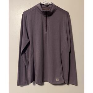 Carhartt Force 1/4 Zip Long Sleeve Shirt Womens Size XL 16-18 Purple Mock Neck